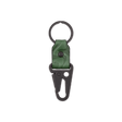 Green Contour Texture Clip Keychain.