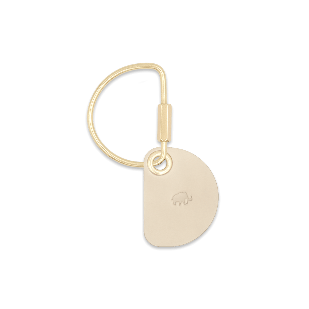 Tusk Crescent Keychain with brass hardware.