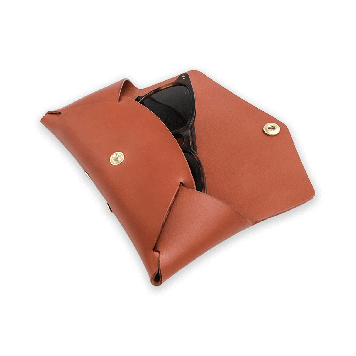 Glasses Case Brown 3/4