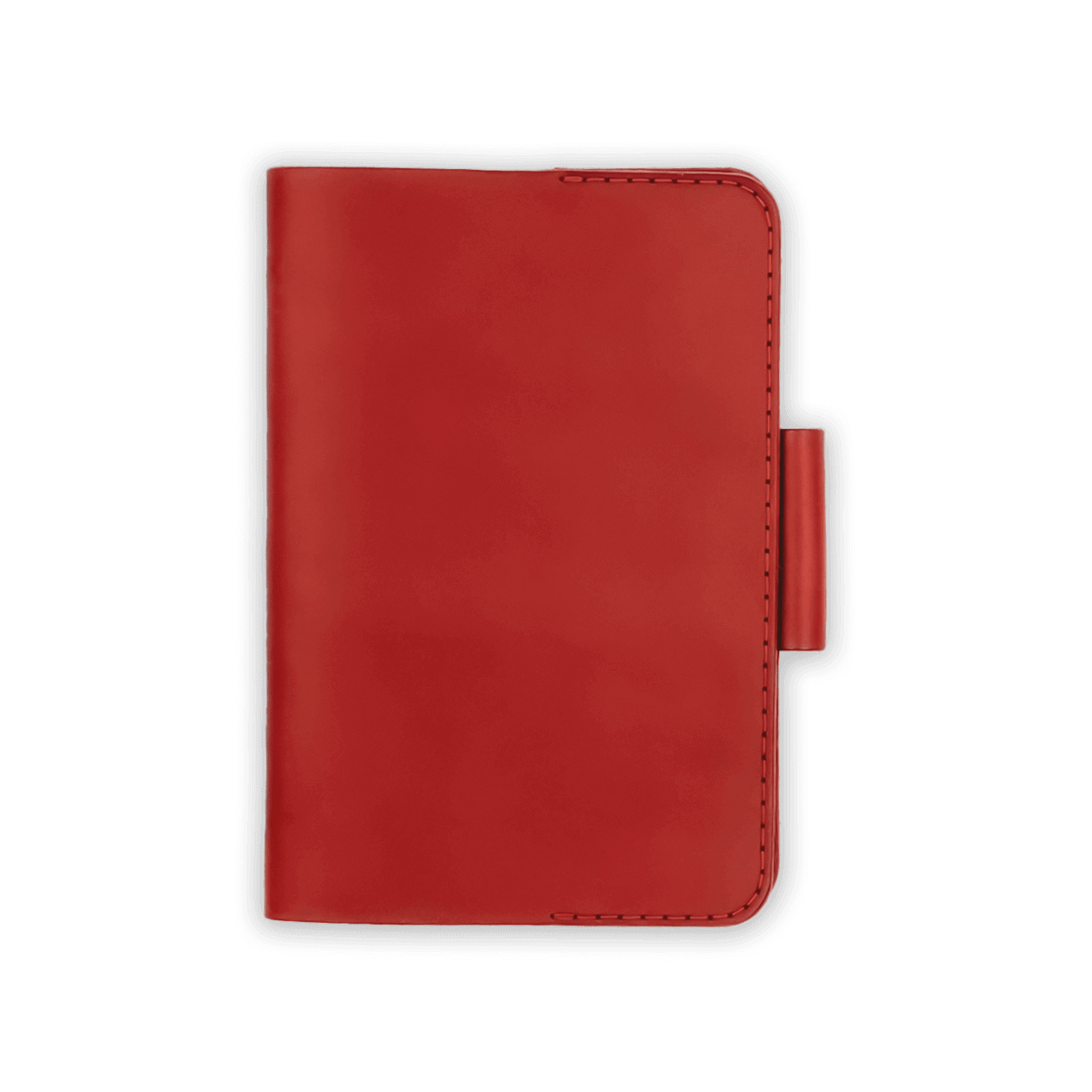 Red leather Golf Scorecard Holder with pencil holder.