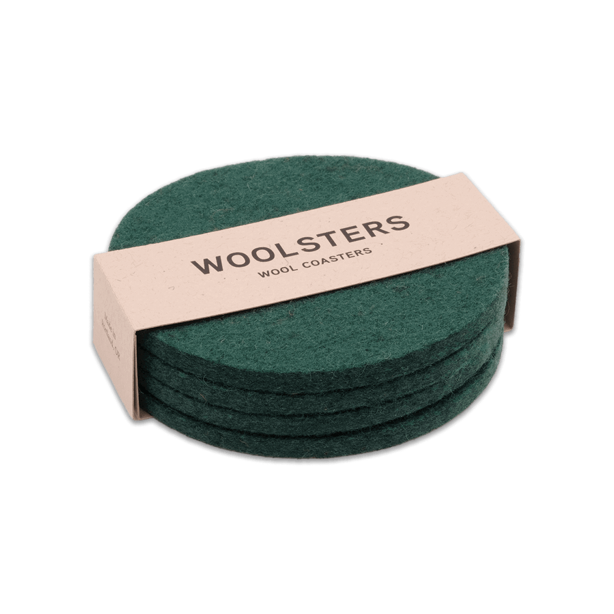 Green round Woolster set stacked.