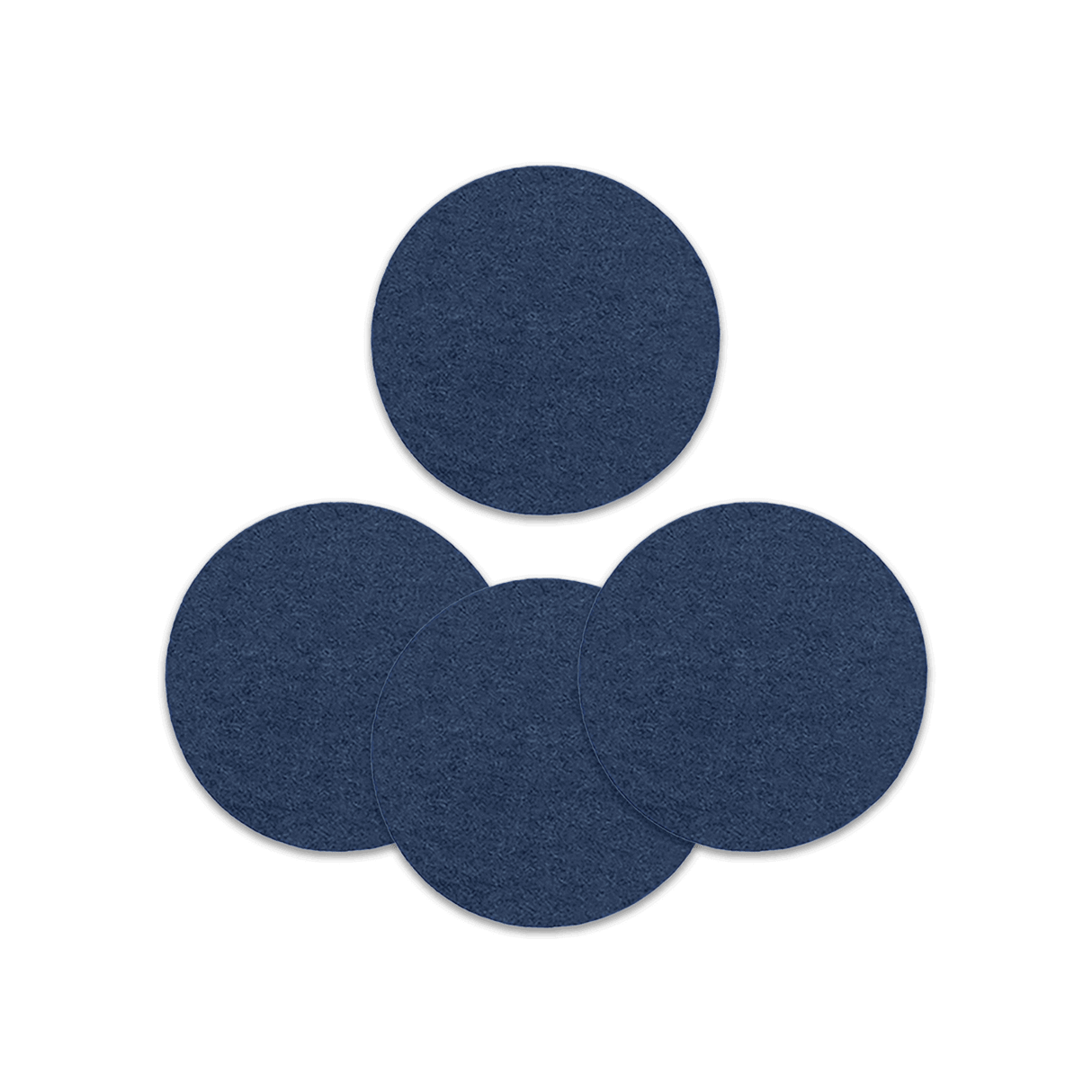 Navy round Woolster set spread out.