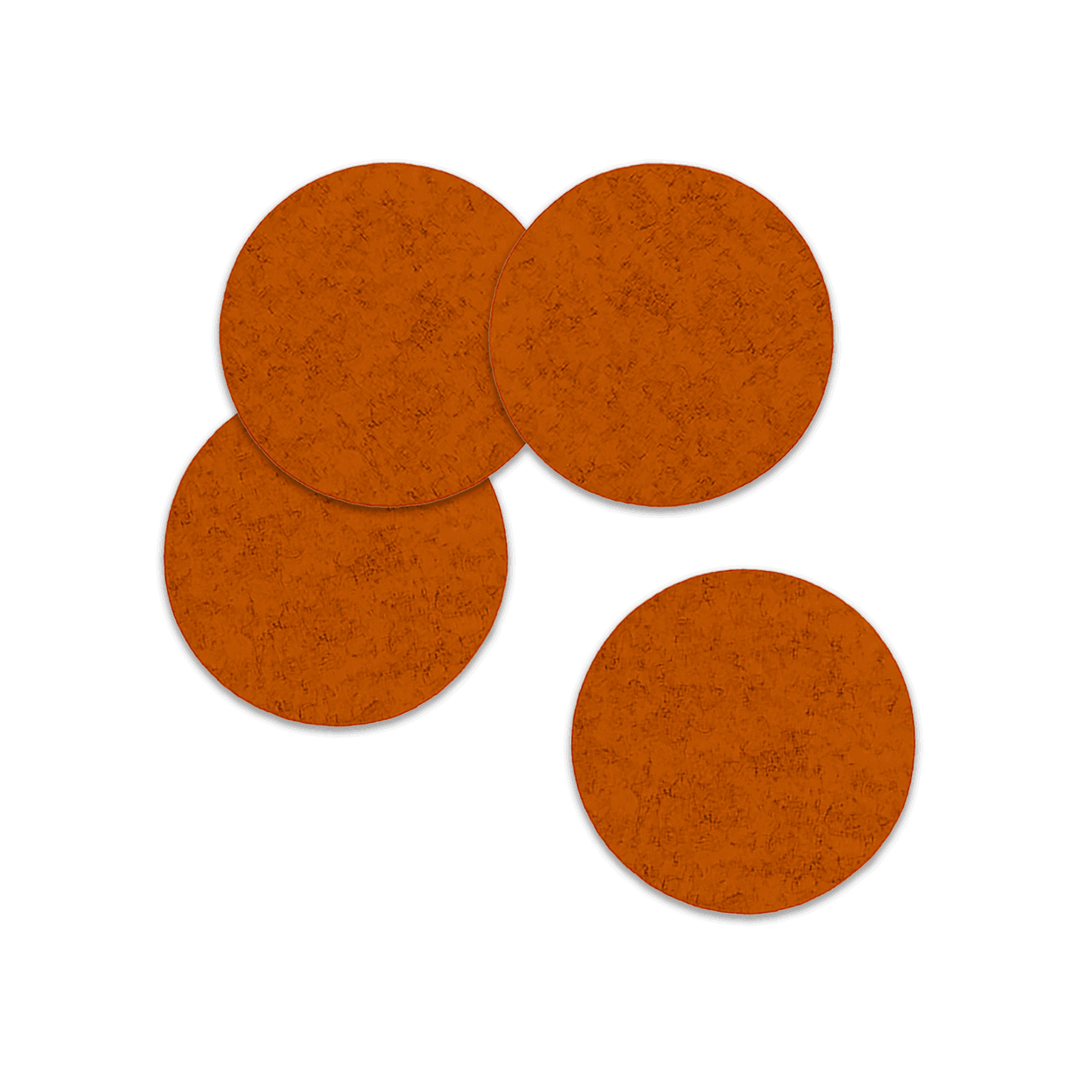 Orange round Woolster set spread out.