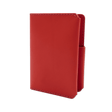Red leather Passport Wallet 3/4 angle view.
