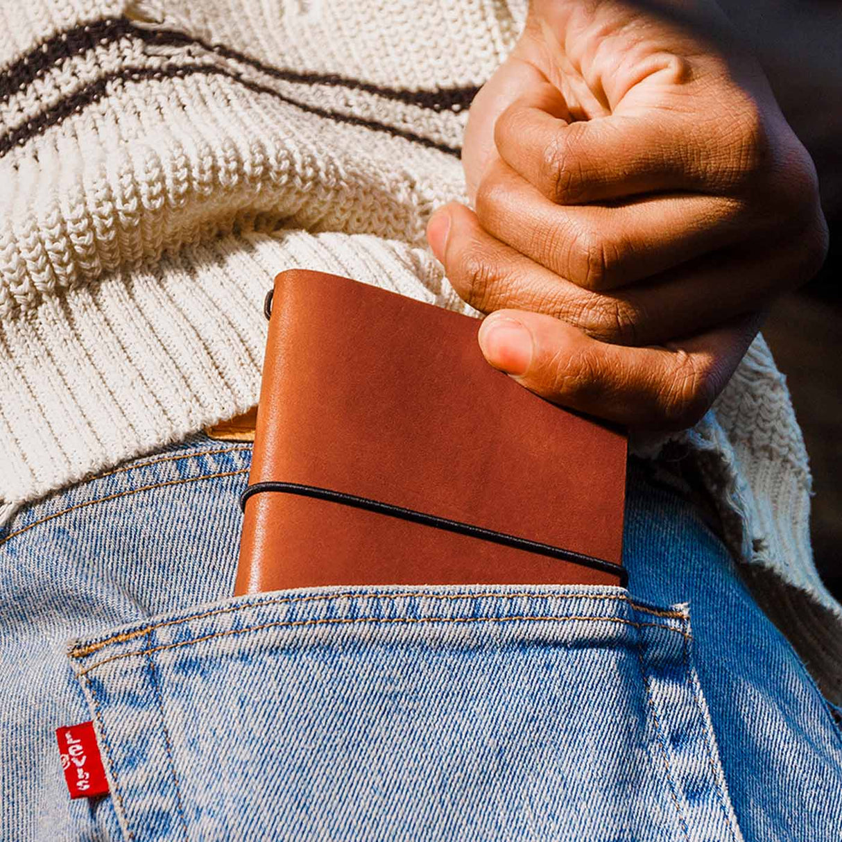 Pocket Journal in brown leather