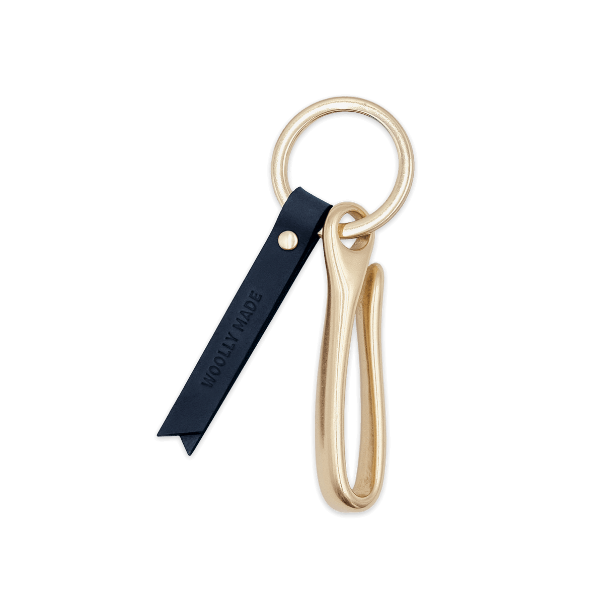 Woolly Made Fish Hook Keychain in Navy