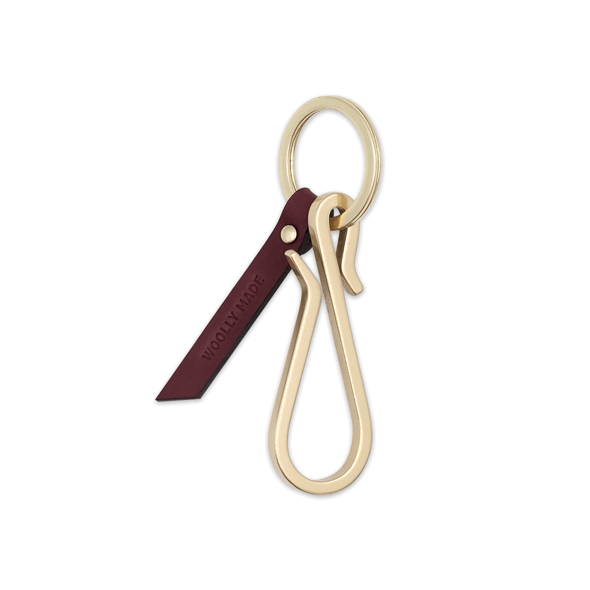 Woolly Made Hairpin Keychain in Burgundy