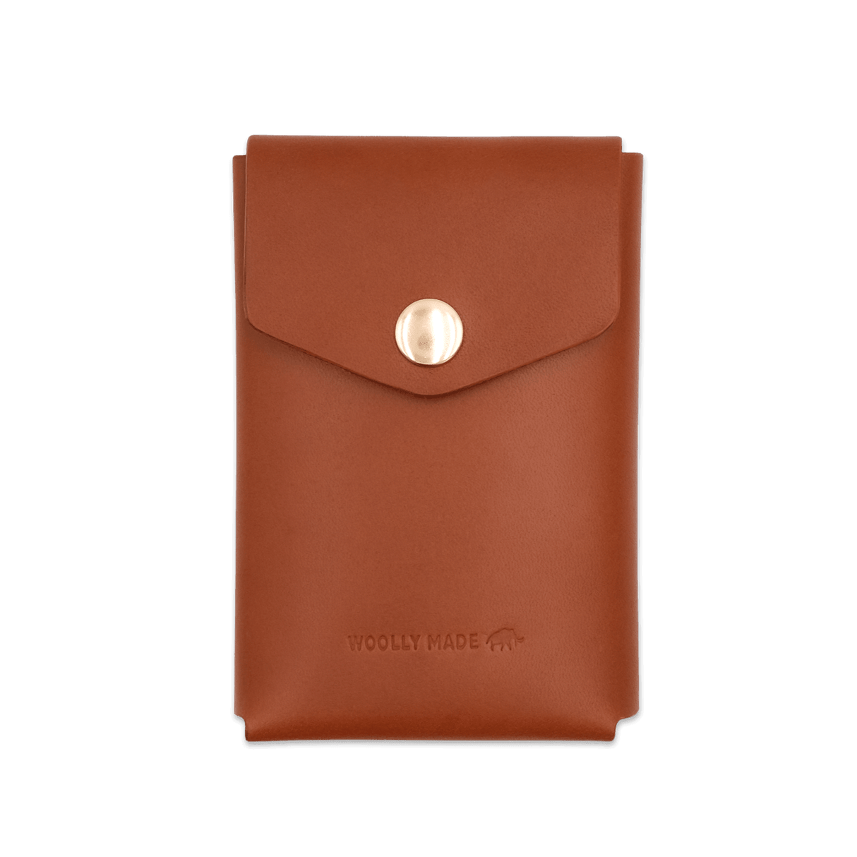 Cargo Wallet in brown leather back shot closed.