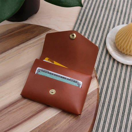 Cargo Wallet in brown in a lifestyle scene.