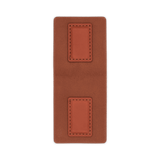 Brown leather Cash Magnet Wallet open top down view.