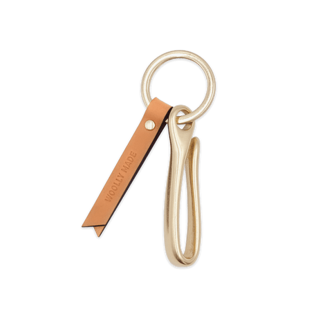Woolly Made Fish Hook Keychain in Tan