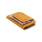 Founders Wallet in gold in a 3/4 view.