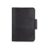 Black leather Golf Scorecard Holder with pencil holder.