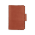 Brown leather Golf Scorecard Holder with pencil holder.