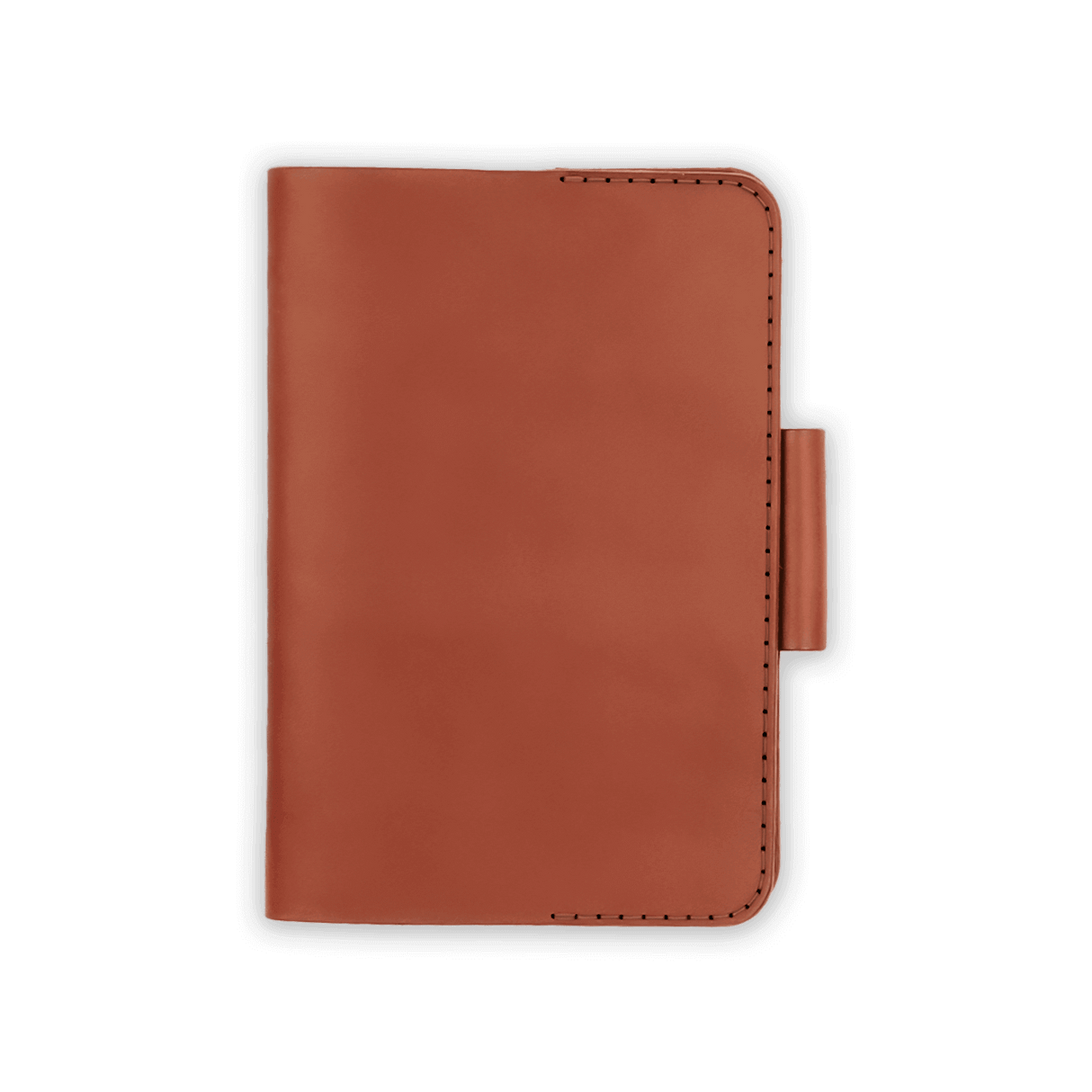 Brown leather Golf Scorecard Holder with pencil holder.