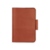 Brown leather Golf Scorecard Holder with pencil holder.