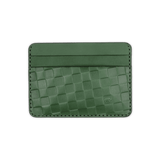 Green Checker Texture Half Wallet.