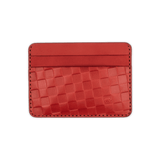 Red Checker Texture Half Wallet.