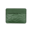 Green Contour Texture Half Wallet.