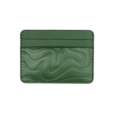 Green Contour Texture Half Wallet.