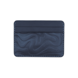 Navy Contour Texture Half Wallet.