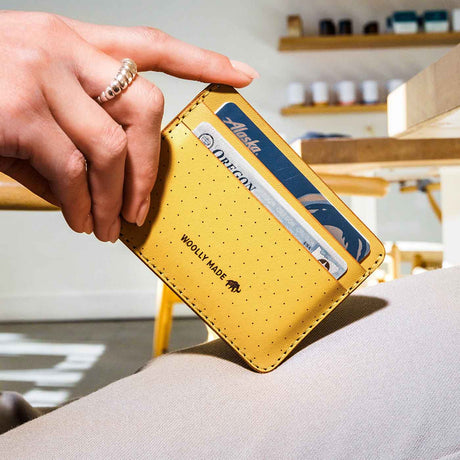 Half Wallet in yellow leather