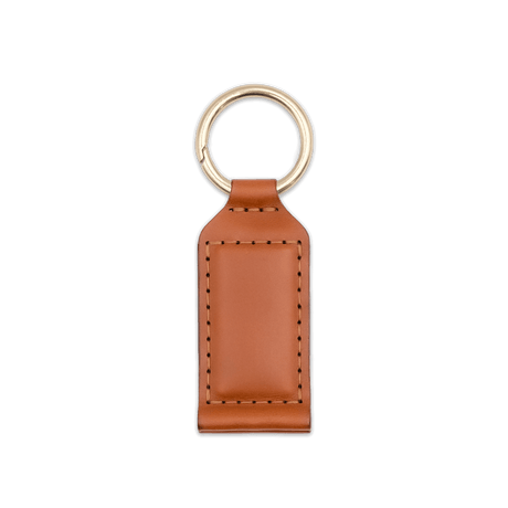 Hat Clip in Tan Leather