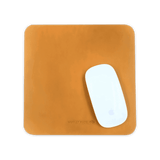 Gold leather Mouse Pad with Apple Mouse.