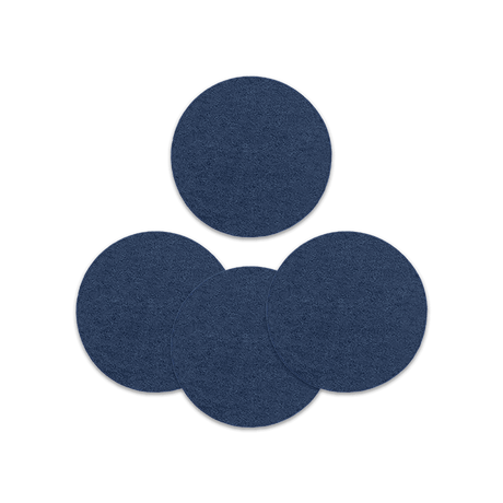 Navy round Woolster set spread out.