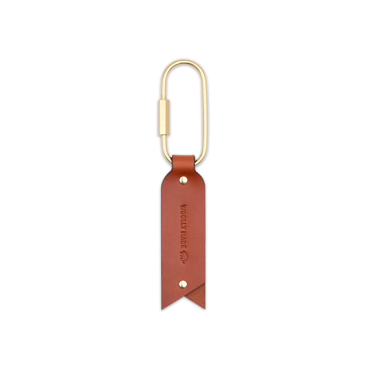 Oval Keychain Brown Logo