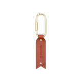 Oval Keychain Brown Logo
