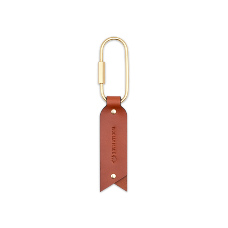 Oval Keychain Brown Logo