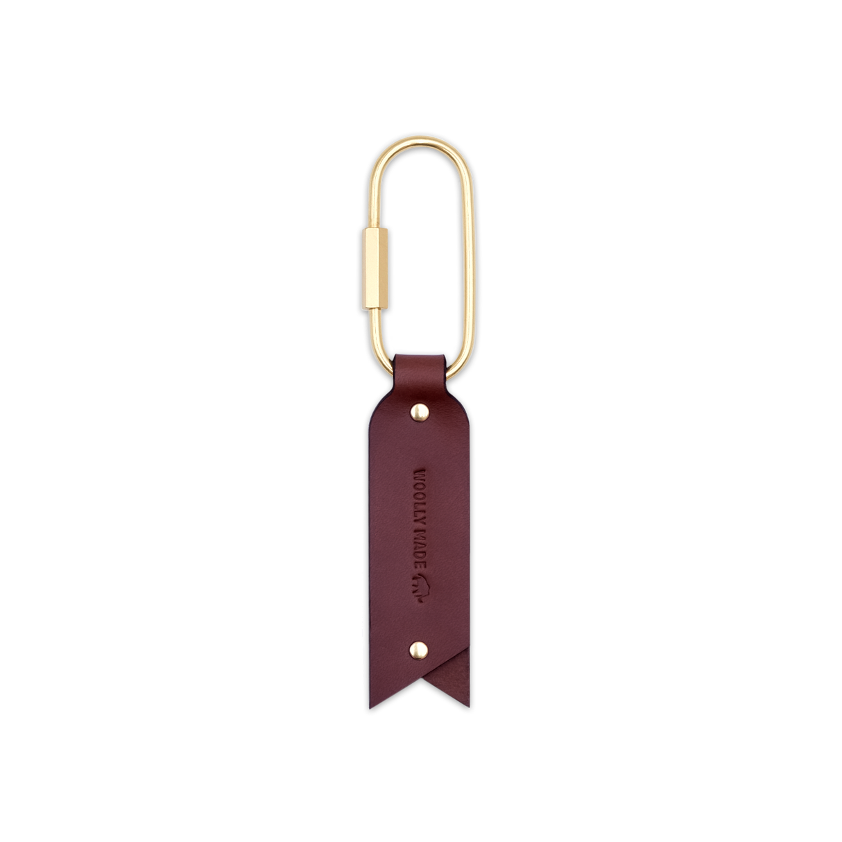 Oval Keychain Burgundy