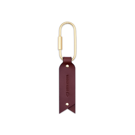 Oval Keychain Burgundy