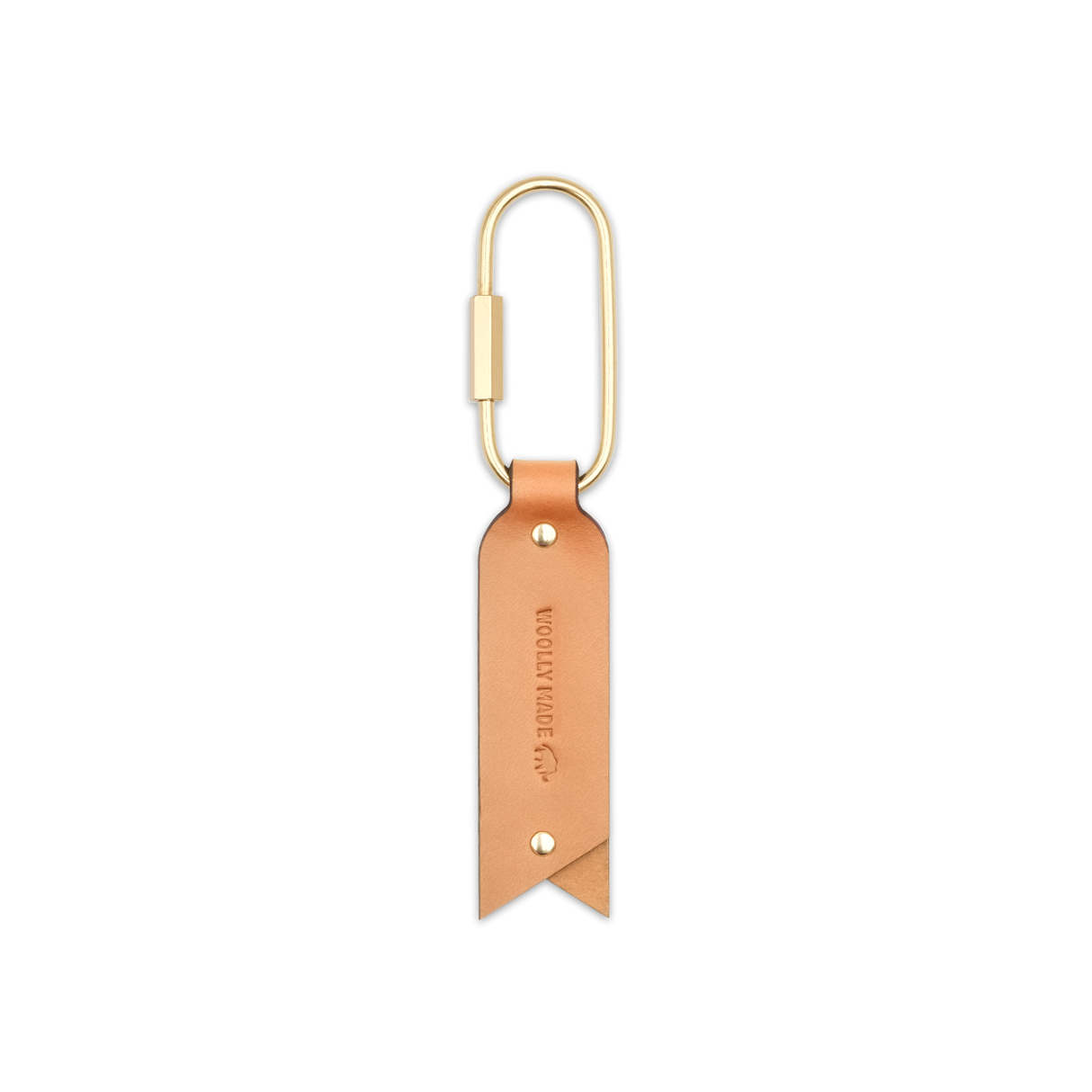 Oval Keychain Tan