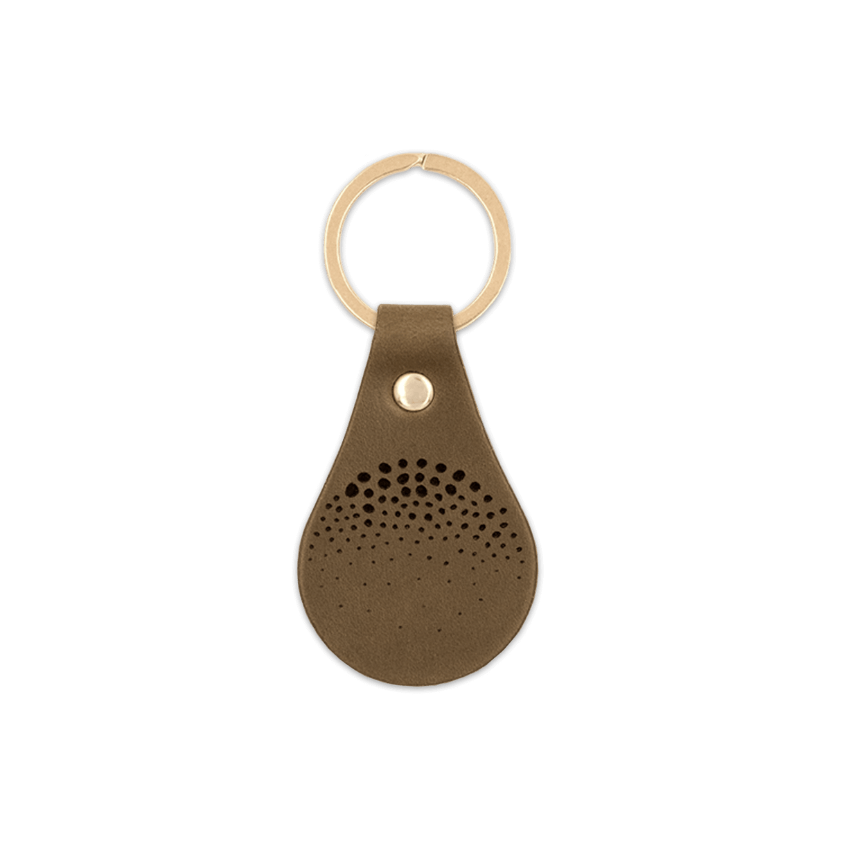 Protect the Salmon olive leather Tab Keychain, etched salmon skin design, brass hardware.