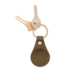 Protect the Salmon olive leather Tab Keychain, etched salmon skin design, brass hardware, keys