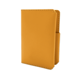 Gold leather Passport Wallet 3/4 angle view.