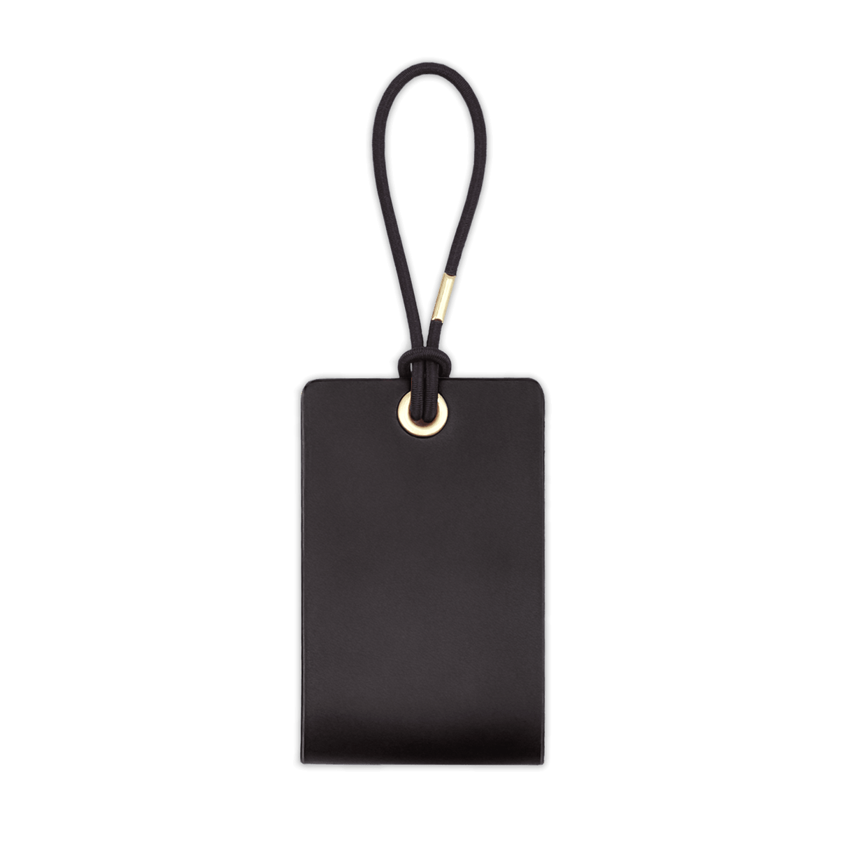 Woolly Made Standard Luggage Tag in Black with elastic cord.