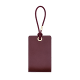  Woolly Made Standard Luggage Tag in Burgundy with elastic cord.