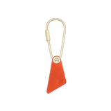 Teardrop Keychain in orange leather