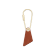 Teardrop Keychain  in brown leather.