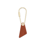 Teardrop Keychain  in brown leather.