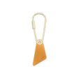 Teardrop Keychain in gold leather.