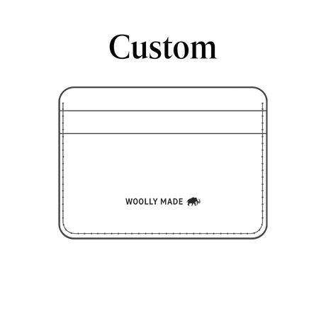 Custom Half Wallet line drawing