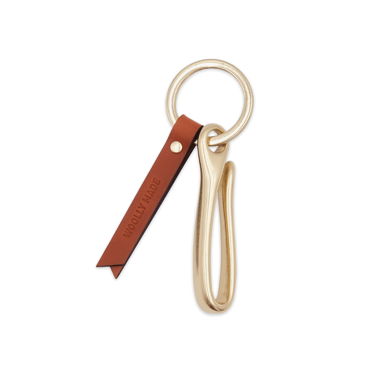 Woolly Made Fish Hook Keychain in Brown