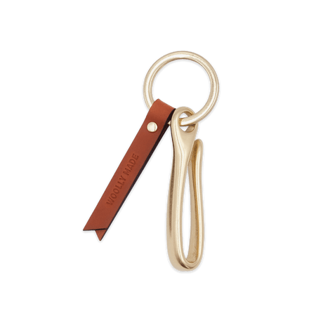 Woolly Made Fish Hook Keychain in Brown