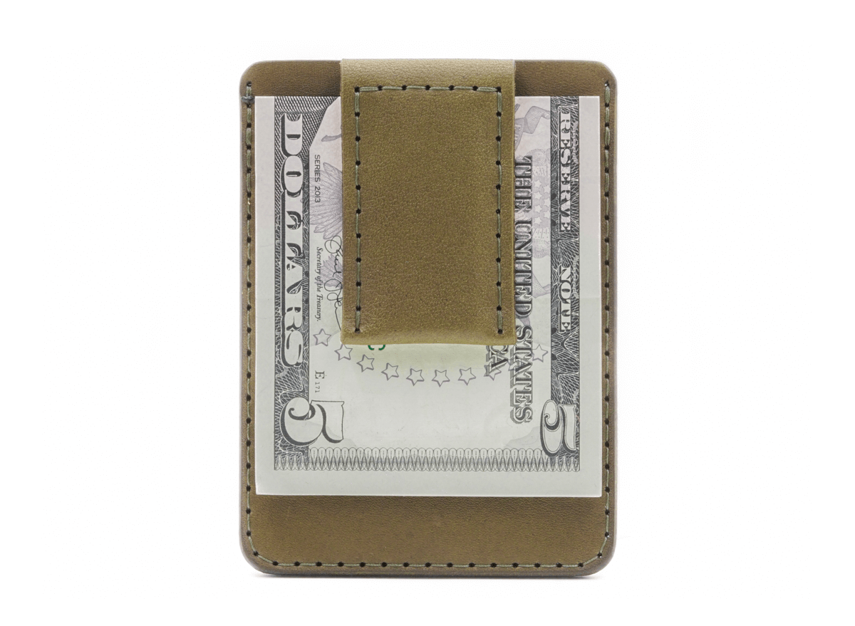 Money Clip Wallet Olive